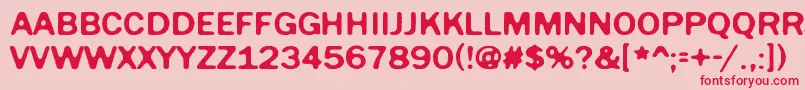 TomorrowComesToday Font – Red Fonts on Pink Background