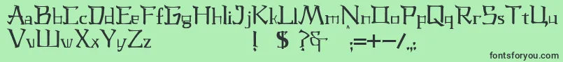 JmhLaudanumCa Font – Black Fonts on Green Background