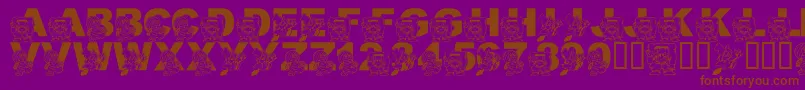 LmsCostumeParty Font – Brown Fonts on Purple Background