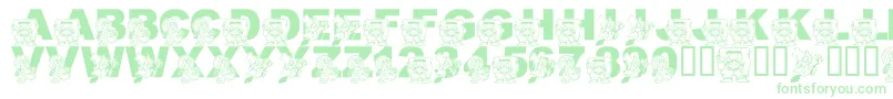 LmsCostumeParty Font – Green Fonts on White Background