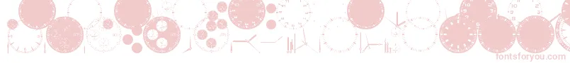Fonte GaClockDialRound – fontes rosa em um fundo branco