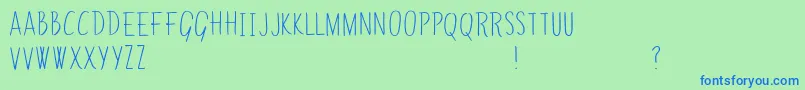 GreenSurf-fontti – siniset fontit vihreällä taustalla