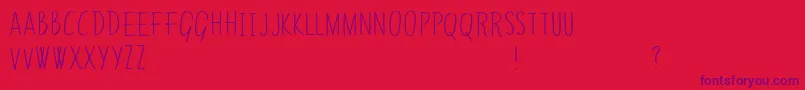 Police GreenSurf – polices violettes sur fond rouge