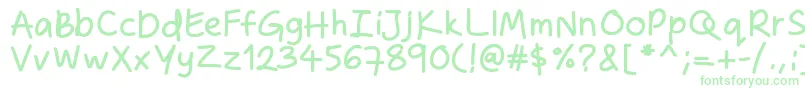 Zakirahshandb-Schriftart – Grüne Schriften