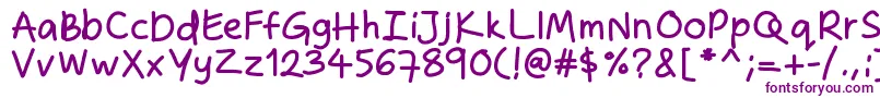 Zakirahshandb-fontti – violetit fontit