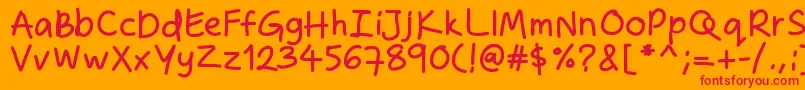 fuente Zakirahshandb – Fuentes Rojas Sobre Fondo Naranja