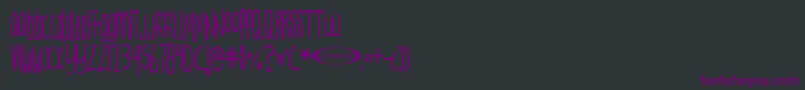 Шрифт Nervt ffy – фиолетовые шрифты на чёрном фоне