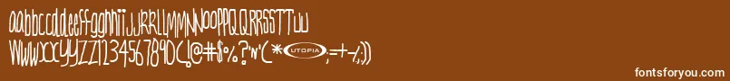 フォントNervt ffy – 茶色の背景に白い文字