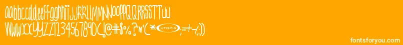 フォントNervt ffy – オレンジの背景に白い文字