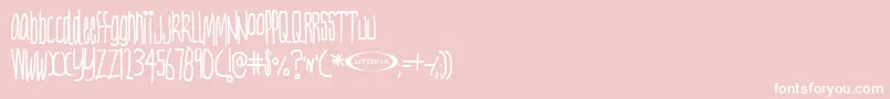 フォントNervt ffy – ピンクの背景に白い文字