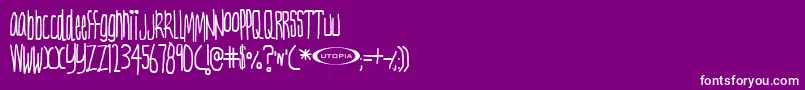 フォントNervt ffy – 紫の背景に白い文字