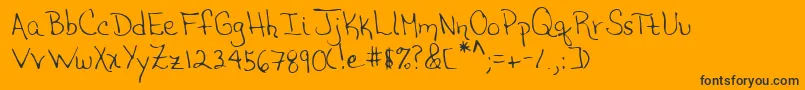 Lehn208 Font – Black Fonts on Orange Background