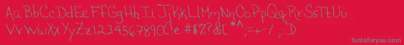 Czcionka Lehn208 – szare czcionki na czerwonym tle