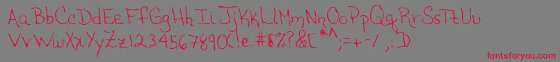 Czcionka Lehn208 – czerwone czcionki na szarym tle