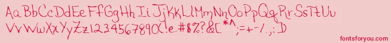 Lehn208 Font – Red Fonts on Pink Background