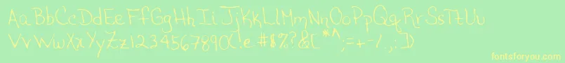 Lehn208 Font – Yellow Fonts on Green Background