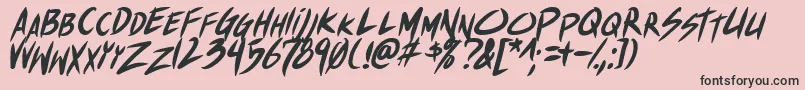 ShinakibapunxBolital Font – Black Fonts on Pink Background