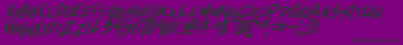 Fonte ShinakibapunxBolital – fontes pretas em um fundo violeta