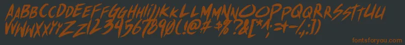 ShinakibapunxBolital Font – Brown Fonts on Black Background