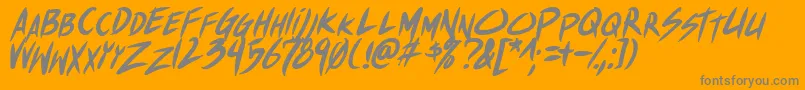 ShinakibapunxBolital Font – Gray Fonts on Orange Background