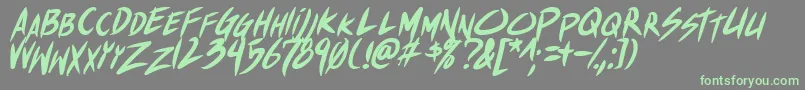 ShinakibapunxBolital Font – Green Fonts on Gray Background