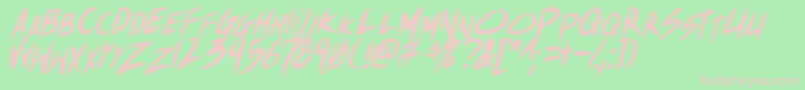 ShinakibapunxBolital Font – Pink Fonts on Green Background