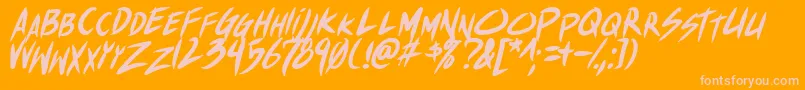 ShinakibapunxBolital Font – Pink Fonts on Orange Background