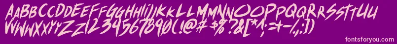 ShinakibapunxBolital Font – Pink Fonts on Purple Background