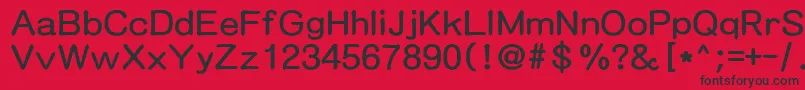 Mdart Font – Black Fonts on Red Background