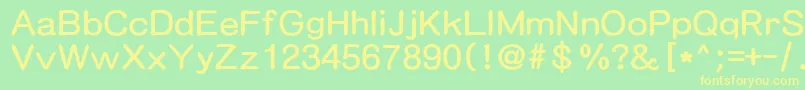 Mdart Font – Yellow Fonts on Green Background