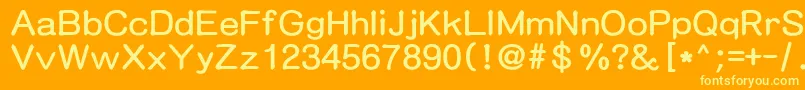 Mdart Font – Yellow Fonts on Orange Background