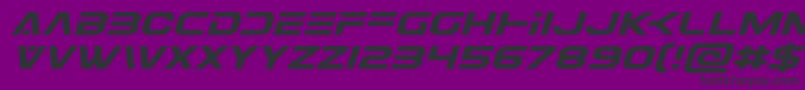 Eurofighterexpandital Font – Black Fonts on Purple Background