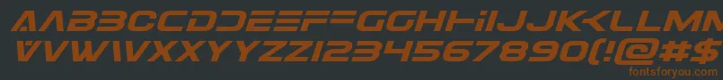 Подробнее о шрифте Eurofighterexpandital Шрифт Eurofighterexpandital – коричневые шрифты на чёрном фоне