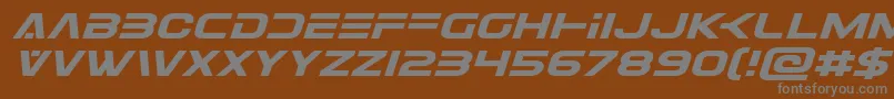 More about Eurofighterexpandital Font Eurofighterexpandital Font – Gray Fonts on Brown Background
