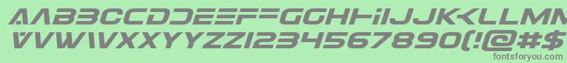 Eurofighterexpandital-Schriftart – Graue Schriften auf grünem Hintergrund