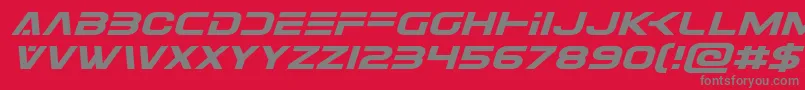 Eurofighterexpandital Font – Gray Fonts on Red Background