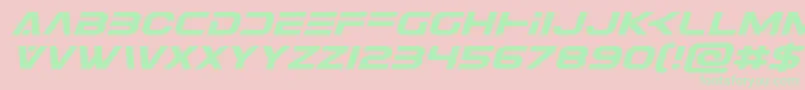 Eurofighterexpandital Font – Green Fonts on Pink Background