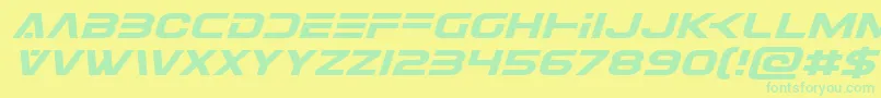 Подробнее о шрифте Eurofighterexpandital Шрифт Eurofighterexpandital – зелёные шрифты на жёлтом фоне