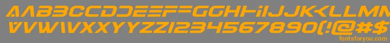 More about Eurofighterexpandital Font Eurofighterexpandital Font – Orange Fonts on Gray Background