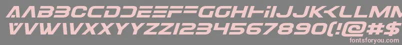 Eurofighterexpanditalフォントについての詳細 フォントEurofighterexpandital – 灰色の背景にピンクのフォント