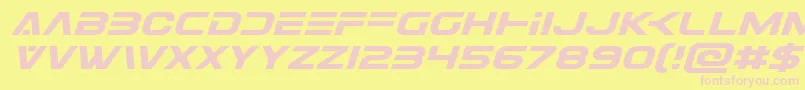 Police Eurofighterexpandital – polices roses sur fond jaune