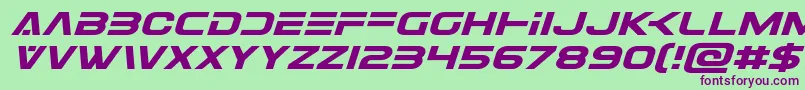 More about Eurofighterexpandital Font Eurofighterexpandital Font – Purple Fonts on Green Background