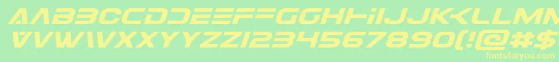 More about Eurofighterexpandital Font Eurofighterexpandital Font – Yellow Fonts on Green Background