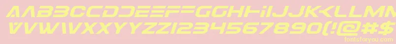 Eurofighterexpandital Font – Yellow Fonts on Pink Background