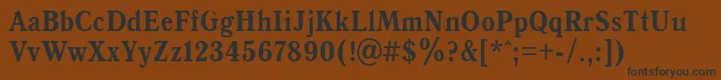 AntiquaBold85b Font – Black Fonts on Brown Background