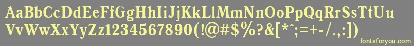 AntiquaBold85b Font – Yellow Fonts on Gray Background
