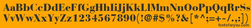 BauerBodoniBlack Font – Black Fonts on Orange Background