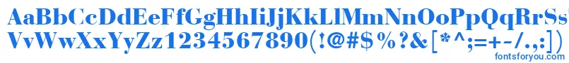 フォントBauerBodoniBlack – 白い背景に青い文字