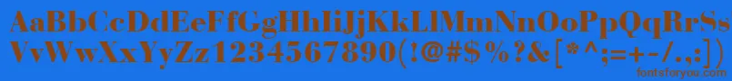Más sobre la fuente BauerBodoniBlack fuente BauerBodoniBlack – Fuentes Marrones Sobre Fondo Azul
