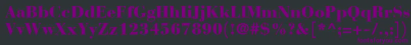 BauerBodoniBlack Font – Purple Fonts on Black Background